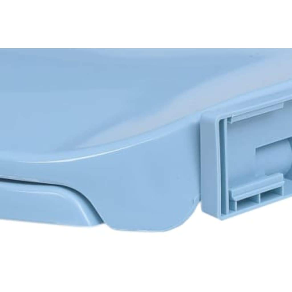 Festnight Tapa y Asiento de Váter con Cierre Suave Ovalada Asiento de Inodoro Universal Azul 46 x 34 cm