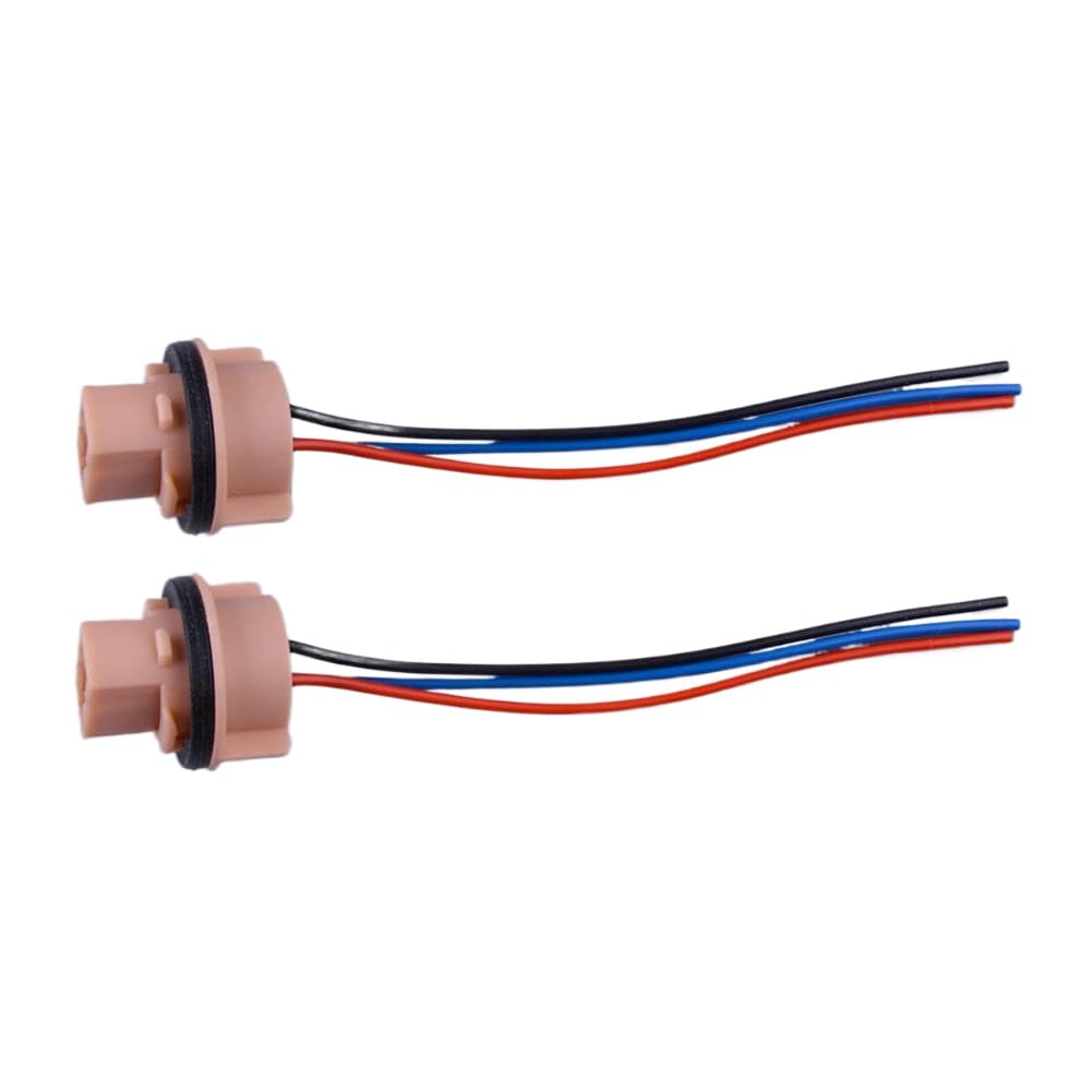 Front Turn Light Socket Bulb Pigtail Connector Harness 990 991 992 W21-5W 2pcs 7443R 7444NA 12V 21W Compatible with