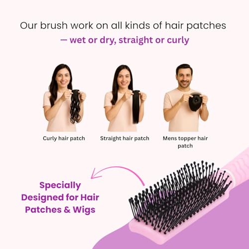 Image of Ultra Hold Flat Hair Brush - Flat Hair Brush with Strong & flexible nylon bristles, having Anti-static ball tips - For Grooming And Volumising - Gentle Detangling & Styling Hairbrush for Women & Men