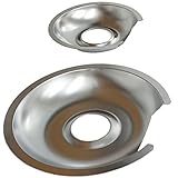 Generic SmartSavor for Jenn Air Range Stove Cooktop Drip Pan Set, 715877 & 715878, Chrome