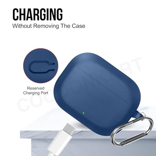 Image of Soft Silicone Case Cover Compatible for OnePlus Nord Buds 3r (2025) -Blue