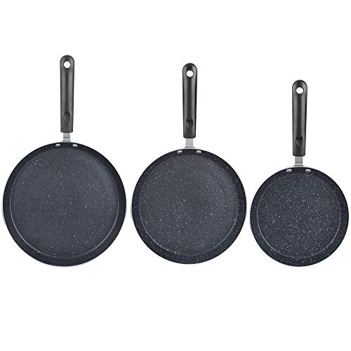 Plplaaoo Non Stick Frying Pan With Handle, Crepe Pan, Induction Cooker Cooking Tool, Radiant Cooker For Breakfast Pancake Egg Pizza, 3 Different Sizes Kitchen Utensils(Small(6In)) #TOP6