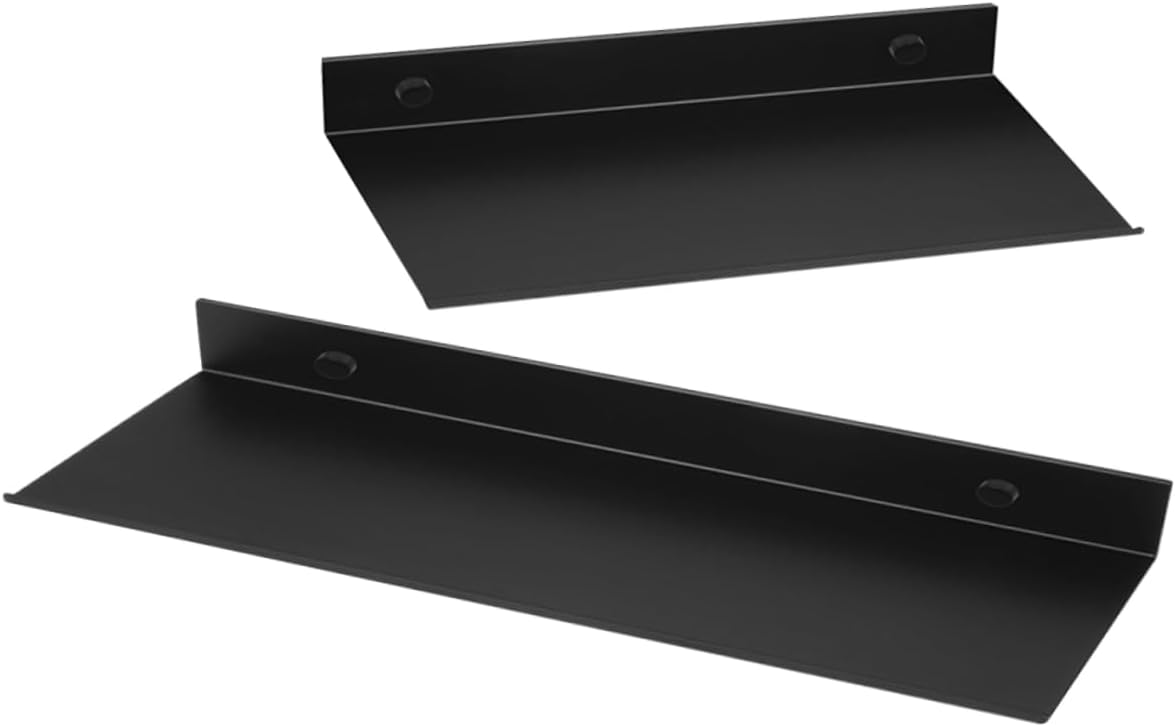 4sets Metal Floating Shelves for Bathroom Storage Wall Mounted Organizer for Toiletries and Household Items Versatile Display Rack for Kitchen Office and Home Decor 2pcs*4