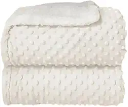 Cobertor Para Dupla Face Soft Bolha Com Sherpa (Branco)
