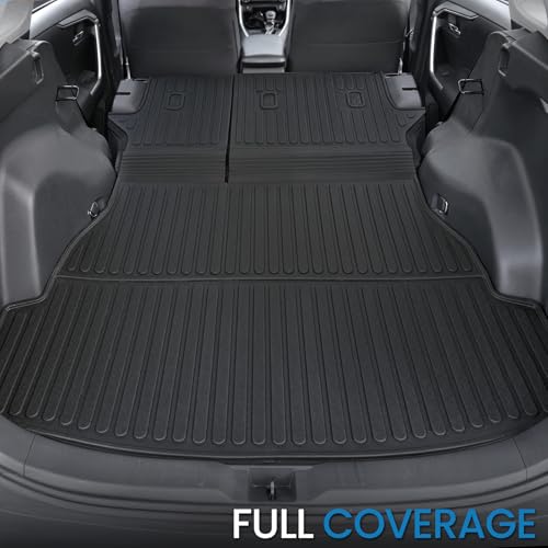 JOULARISE Cargo Mat with Backrest Mat for Toyota RAV4 2019-2024 2025 (Include Hybrid) Car Mat Accessories, All Weather TPE Trunk Cargo Liner Trunk Mat with Seat Back Mat (Trunk Mat with Backrest Mat) by JOULARISE - Image 4