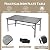 MELLCOM 7-Piece Outdoor Dining Set, 6 Swivel Rattan Chairs with Thick Cushions & Dining Table with Umbrella Hole, Patio Furniture Set for Porch, Garden, Backyard, Poolside, Deck, Beige