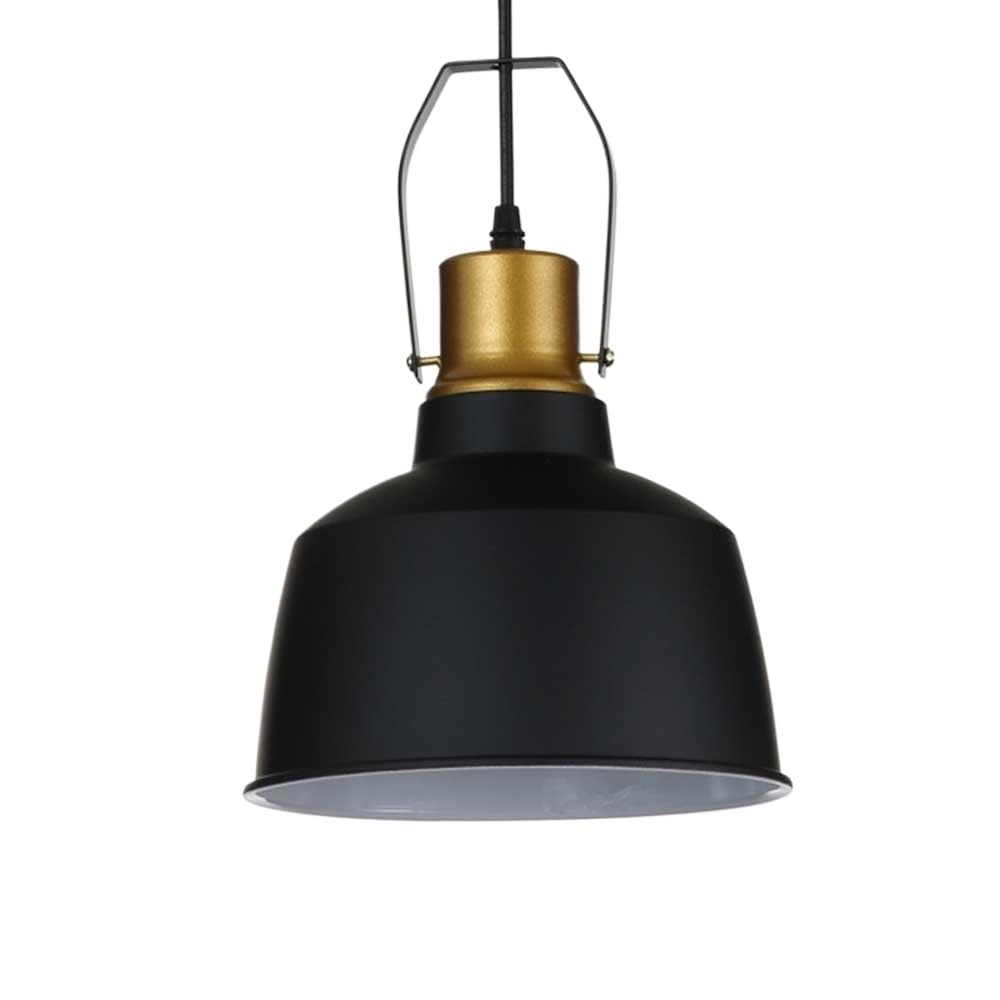 Lámpara granja para cocina e isla con diseño de cúpula ajustable y acabado en negro 8