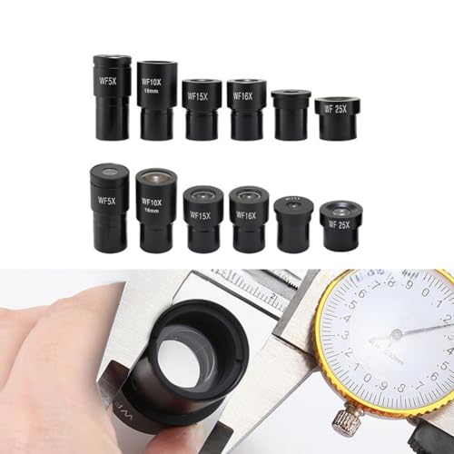 1 x Weitfeldmikroskop-Okular für biologisches Mikroskop, Weitwinkel-Okular 23,2 mm, 5–25 x Blende, Okular für Labor (WF20X)