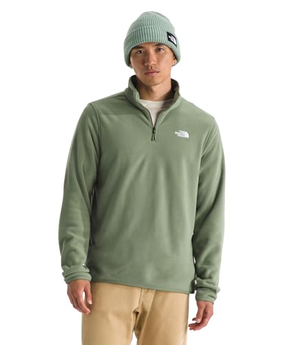 THE NORTH FACE Men's Glacier Fleece Quarter Zip Jacket | Pullover with Zippered Hand Pockets & Stretch Binding on The Collar, Cuffs & Hem