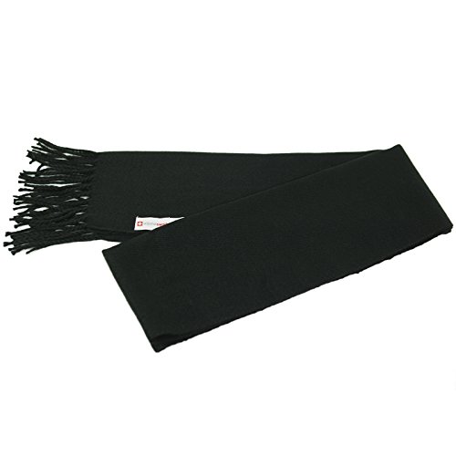 Alpine Swiss Mens Plaid Scarf Soft Winter Scarves Unisex,Solid Black,One Size #TOP4