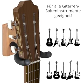 Classic Cantabile Support pour guitare murale en bois 5 pièces - Les Beatles, Paul McCartney, John Lennon, RIngo Starr, George Harrison Classic Cantabile Support pour guitare murale en bois 5 pièces – Image 3