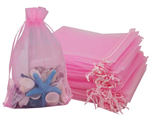 Stratalife Mesh Organza Bags 5"x7" with Drawstring, 100PCS