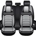 FUNEAER Auto Sitzbezüge für Toyota iQ, 5 Sitzer Autositzbezüge Sets, Leder Schonbezüge, Wasserdicht Und Atmungsaktiv Sitzbezug Autositzauflage-Grau FUNEAER Auto Sitzbezüge für Toyota iQ, 5 Sitzer Autositzbezüge Sets, Leder Schonbezüge, Wasserdicht Und Atmungsaktiv Sitzbezug Autositzauflage-Grau