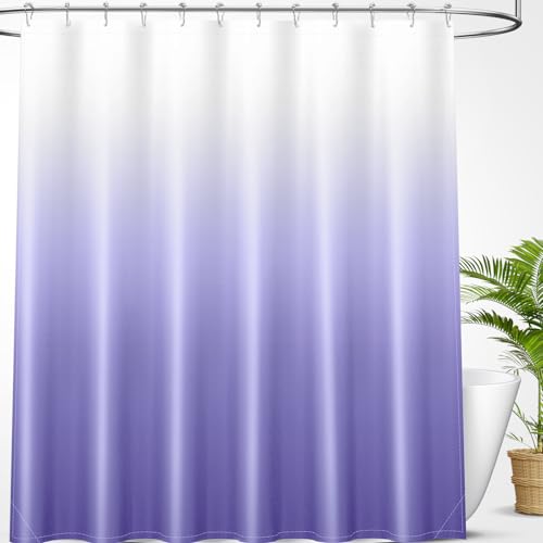 OLANLY Luxury Shower Curtain Set 72x72, Waterproof and Washable, 12 Hooks