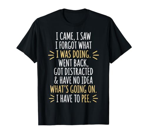Funny Senior Moment I Came I Saw I Forgot What I was Doing T-Shirt