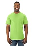 Fruit of the Loom Men's Short Sleeve Crew Tee, Large  - Neon Green