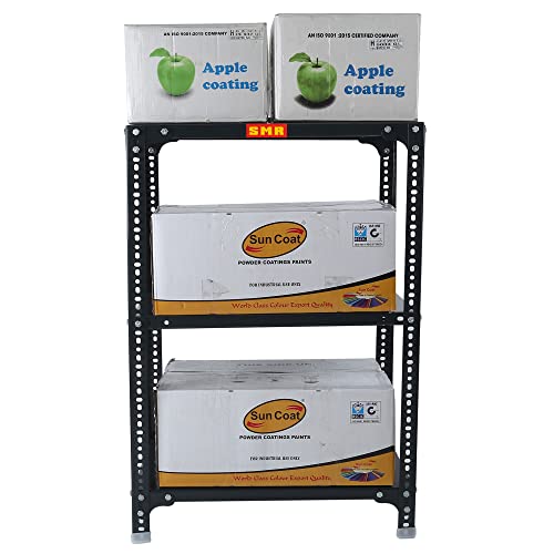 Image of SMR Prime CRC Sheet 24 Gauge Multipurpose Slotted Angle Rack with 3 Shelf for Home, Office & Industry - (36x24x15 in, 8.6 Kg | 16 Gauge Angle-Grey)