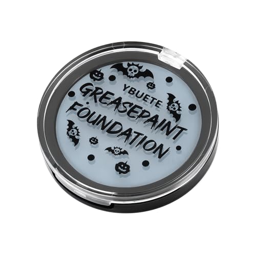 YBUETE Grey Cream Face Body Painting Foundation, Professional Waterproof Oil Based Grey Face Paint Halloween SFX Skeleton Ghost Goth Cosplay Makeup Face Paint for Adult Costume Party