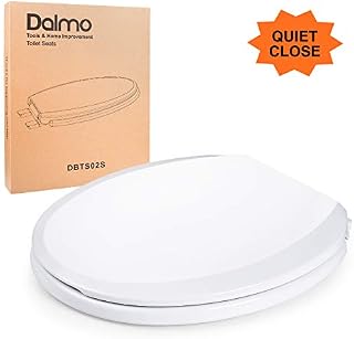 Toilet Seat, Dalmo DBTS02S Round Toilet Seat with Soft Close & Non-Slip Seat