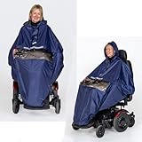 Monarch Mobility Waterproof Powerchair Cape, Hooded Rain Poncho for Electric Wheelchairs & Scooters, Universal Fit, Clear Control Panel, Windproof Full-Coverage