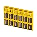 Storacell by Powerpax SlimLine AAA Battery Caddy, Yellow, Holds 6 Batteries