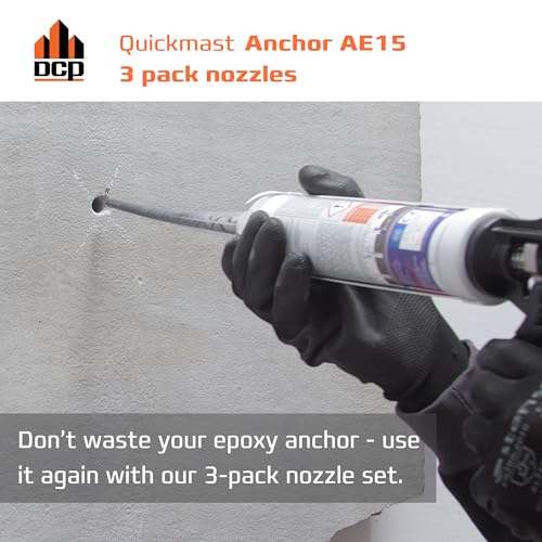 Image of DCP Replacement Nozzles 3-Pack for Quickmast Anchor AE15, Clear Plastic