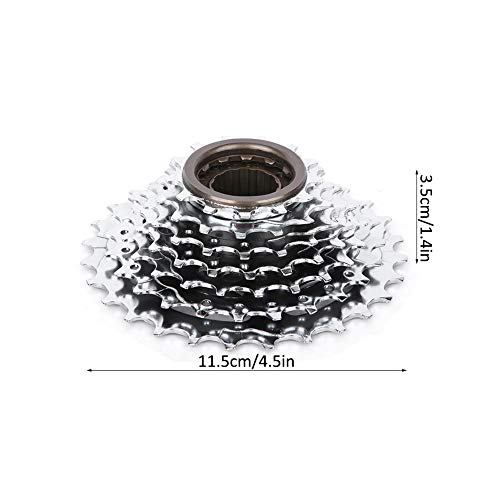 Roue libre 7 vitesses chromée pour vélos et VTT de remplacement - 7