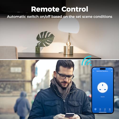 WOOX Smart Plug with Monitoring, Smart Sockets Work with Alexa & Google Home, 2.4GHz Wifi Plug with Voice Control and Remote Control, Timer Plug Socket, No Hub 13A - Image 4