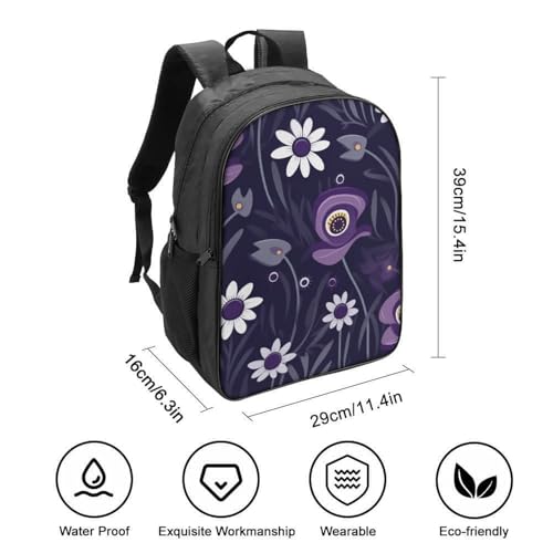 Mochila infantil ajustable e impermeable con estampado de flores para niñas 2