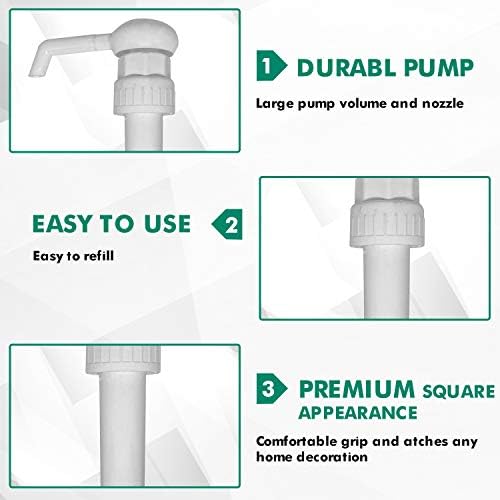Ibex Mart Pack of 38MM Pump Dispensers to Suit 5 Liter Containers Dispenses 15ML Dose - White (1)
