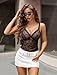 Avidlove Sexy Womens Pajama Sets Lace Lingerie Set Sheer Sleepwear V Neck Cami PJS Set Black S
