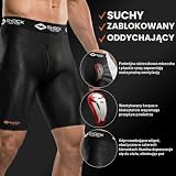 Shock Doctor 221 krótka kompresja z miseczkami BioFlex – sportowe wsparcie z komfortem i kompresją dla maksymalnego zakresu ruchu, dla młodzieży i dorosłych (jedna para szortów i miseczki sportowe)