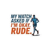 Running Sticker – Funny Smartwatch Decal for Runners, Joggers