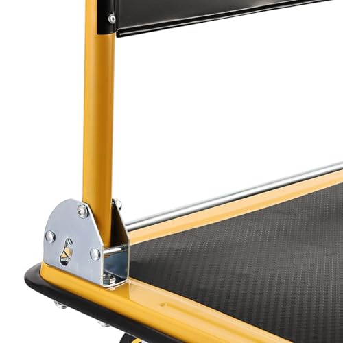 Lawazim Foldable Push Cart Dolly - 73x47x83cm, 150kg Capacity - Heavy-Duty Folding Utility Cart with Spacious Platform and Smooth Rolling Wheels -for Warehouse Use, Moving Equipment & Package Delivery