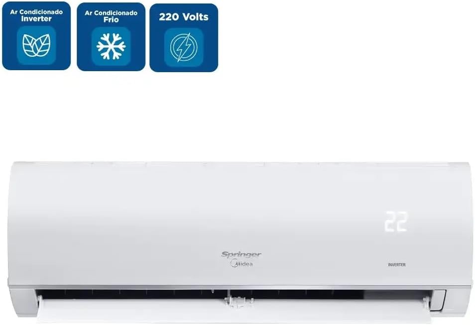 Ar Condicionado Split Hi Wall Inverter Springer Midea AirVolution Connect 12000 BTU/h Frio 42AFVCI12S5 - 220 Volts