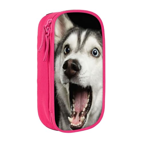 犬柄ペンケース 文具 ファッション 収納 筆袋 多功能 中の高校生 軽い量 男女通用 鉛筆の箱 学生 児童 誕生日 入学 贈り物 包 収納包 Pink