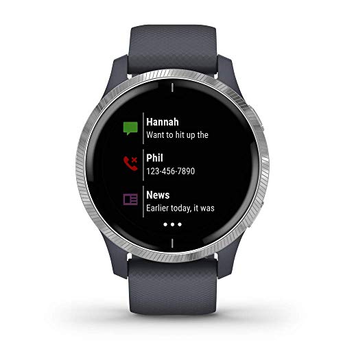 Garmin Venu, GPS Smartwatch with Bright Touchscreen Display, Features Music, Body Energy Monitoring, Animated Workouts, Pulse Ox Sensor and More, Silver with Dark Gray Band (Renewed) - Image 3