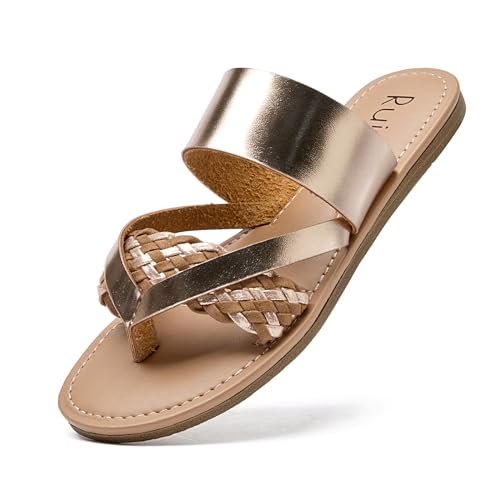 Ruiee Wide Width Wedges Sandals for Women, Summer Platform Wedge Heels Comfort Slip on Sandal Casual Outdoor Womens Sandals.