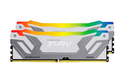 Image of Kingston Fury Renegade RGB White XMP 48GB 8400MT /s DDR5 CL40 CUDIMM (Kit of 2) Desktop Gaming Memory - KF584CU40RWAK2-48