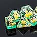 Cusdie 7-Die DND Dice, Polyhedral D&D Dice Set Filled with Animal, Animal Dice Set for Role Playing Game Borad Game (Yellow Duck)