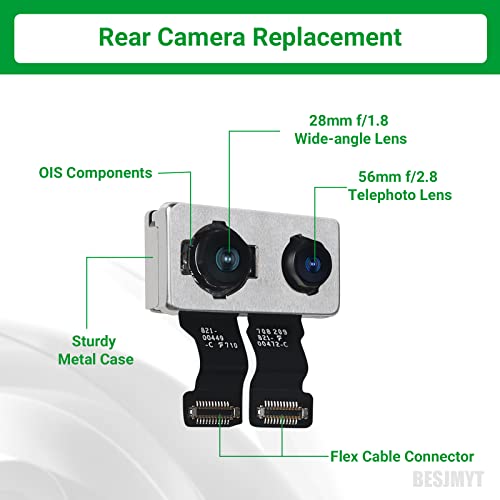 For Iphone 7 Plus Main Rear Back Camera Replacement New Module 12Mp Lens Parts 7Plus With Wide Telephoto Lens Ois Hdr Photos 4K Video Flex Cable Fix Repair Assemble Tools Kit For A1661 A1784 A1785 #TOP1