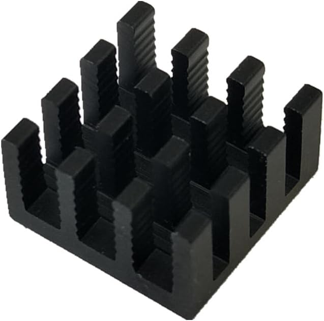 15pcs 14mm*14mm*8mm Aluminum Routing Efficiency Radiator Heat Sink Washer Video Memory Thermal Block Electronic Cooling Board Washers (Color: black color)