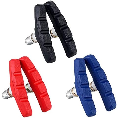3 Pares Zapatas de Freno de Bicicleta, V-Brake Zapatas Freno, Pastillas Freno V-Brake Cover