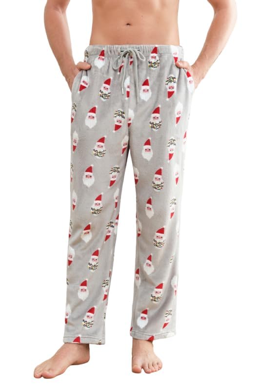 Makkrom Mens Christmas Pajama Pants PJ Graphic Lounge Pants Sleep Bottoms Drawstring Sleepwear Holiday Casual Pant2