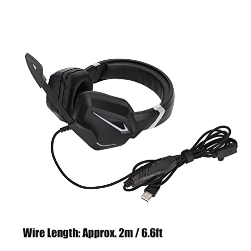 Game Over Ear-koptelefoon, ergonomische zwarte RGB-licht game-koptelefoon 3,5 mm voor schakelaar voor PSP - Afbeelding 7