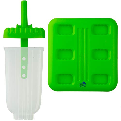Popsicle Molds Set - 6 Pack Popsicle Mold Ice Popsicle Molds BPA Free Ice Popsicle Mold Ice Pop Mold Ice Popsicles Maker Fun for Kids and Adults (green) - Thumbnail 3