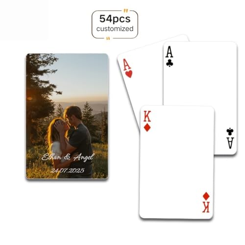 Naipes personalizados póker con foto para bodas miniatura 4