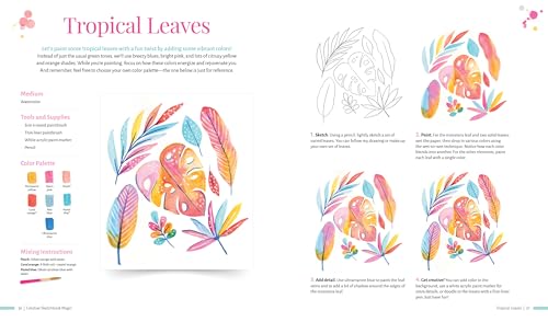 Creative Sketchbook Magic: 30 Easy & Joyful Lessons to Unlock the Artist Within