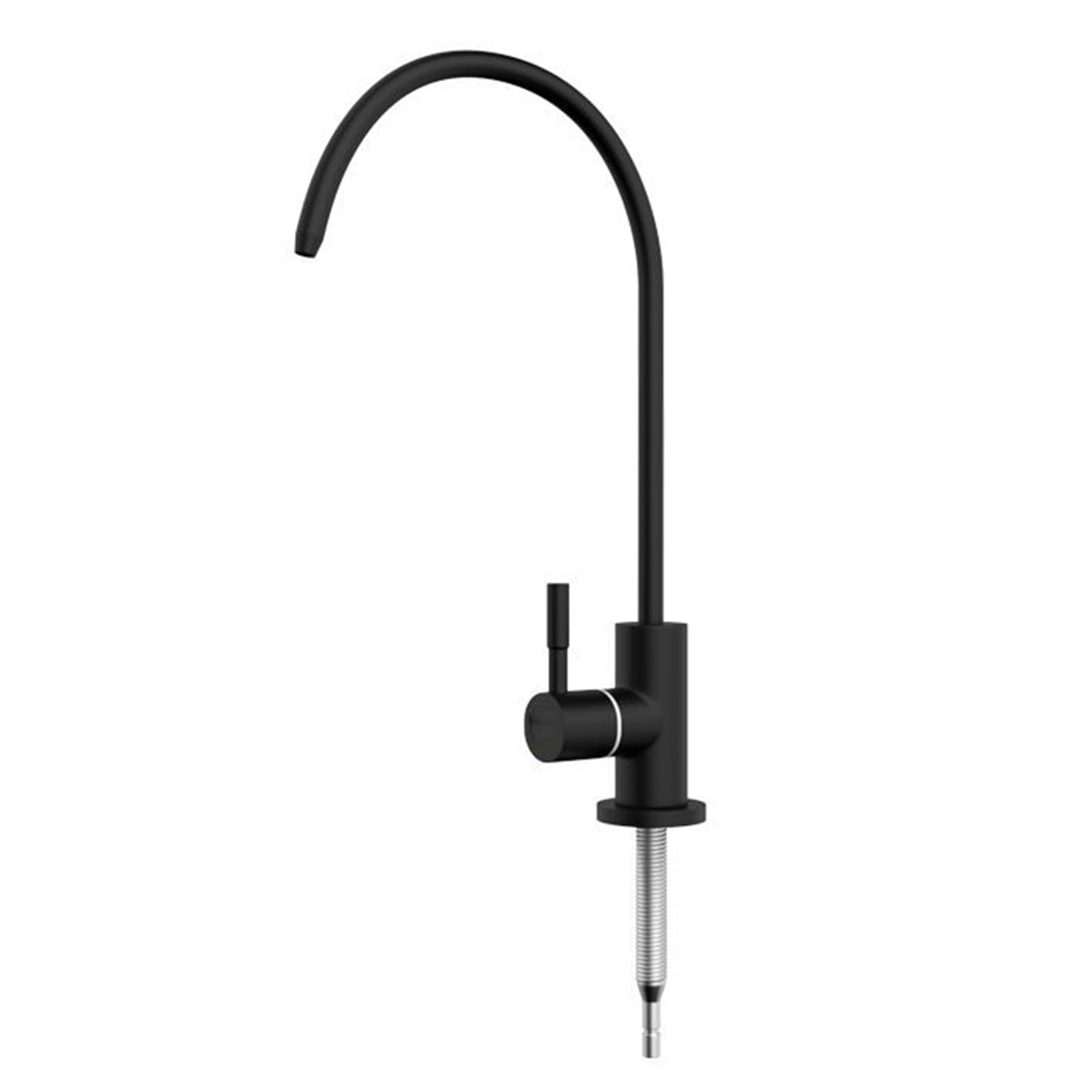 Depuradora de Agua grifo, grifo de Fregadero de Cocina Giratorio de Acero Inoxidable,Negro Un