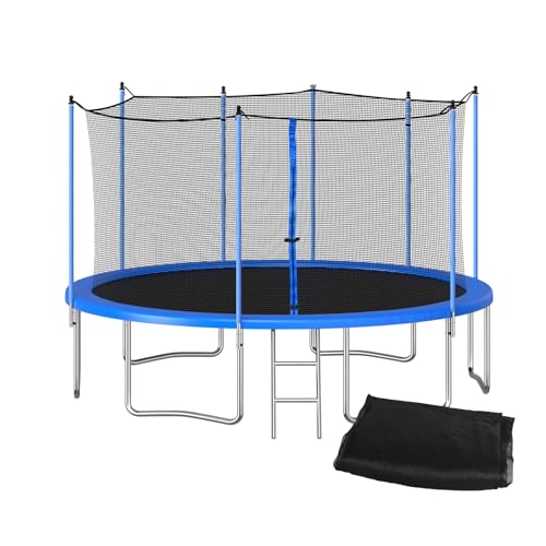 Trampoline Safety Net 12ft 14ft 15ft Trampoline Replacement Replacement Net for Straight Poles Round Frame Trampolines (Net Only) with Double Headed Zippers